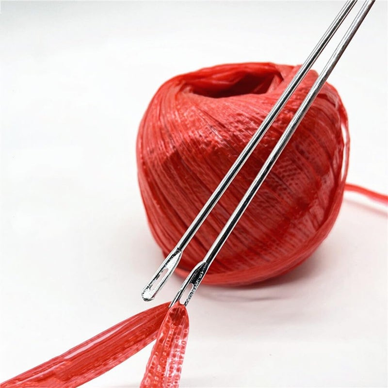 Dophee 2 PCS Professional Upholstery Needles, 12" Long 3mm Thickness Big Eye Hand Sewing Needles for Stitching Crafting Projects Home Crafts Doll Making Carpet Leather Canvas Repairing - Image 4